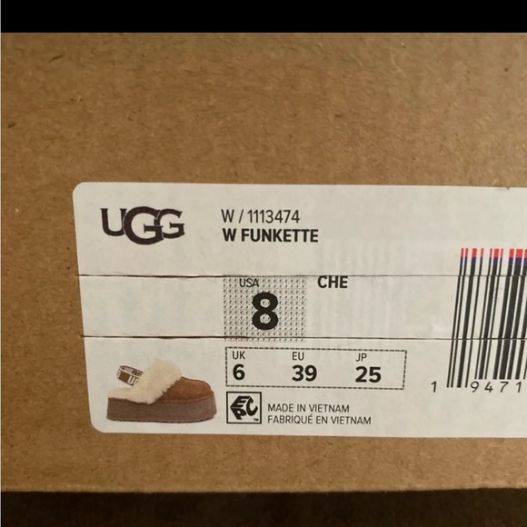 Ugg Womens Funkette Tan Suede Shearling Slingback Slip-On Slippers Shoes - Picture 2 of 10